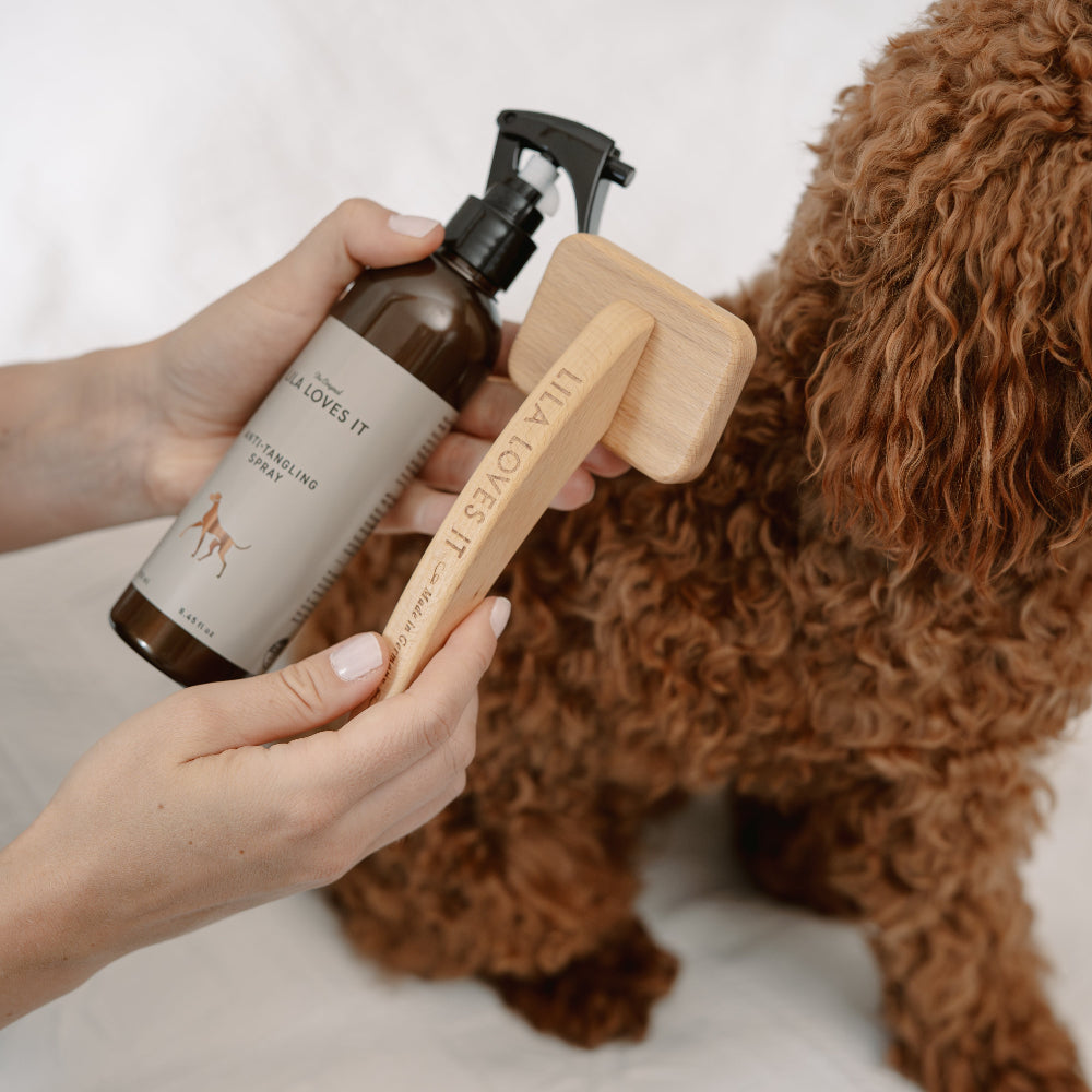LILA LOVES IT dog detangling spray, natural ingredients, easy brushing