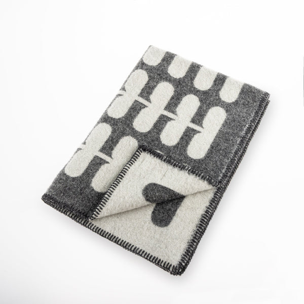 MiaCara Flora Wool Dog Blanket – Luxury 100% Wool Blanket for Dogs Anthracite