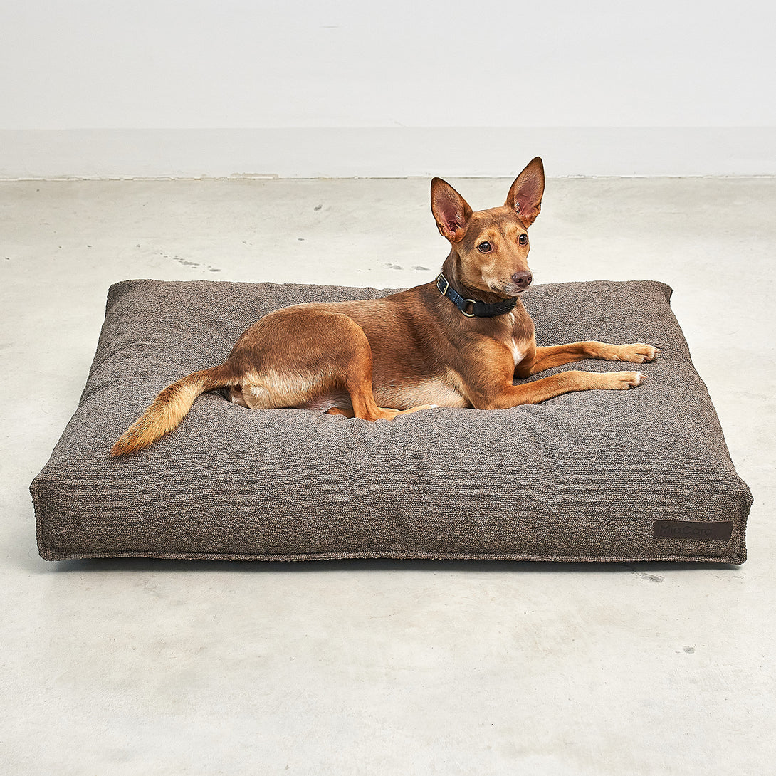 MiaCara Mondo Dog Cushion - Elegant Bouclé Dog Bed in Chocolate Brown, perfect for Modern Decor
