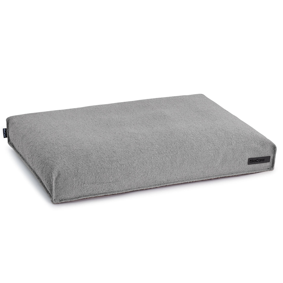 MiaCara Mondo Dog Cushion - Elegant Bouclé Dog Bed in Stone Grey, perfect for Modern Decor