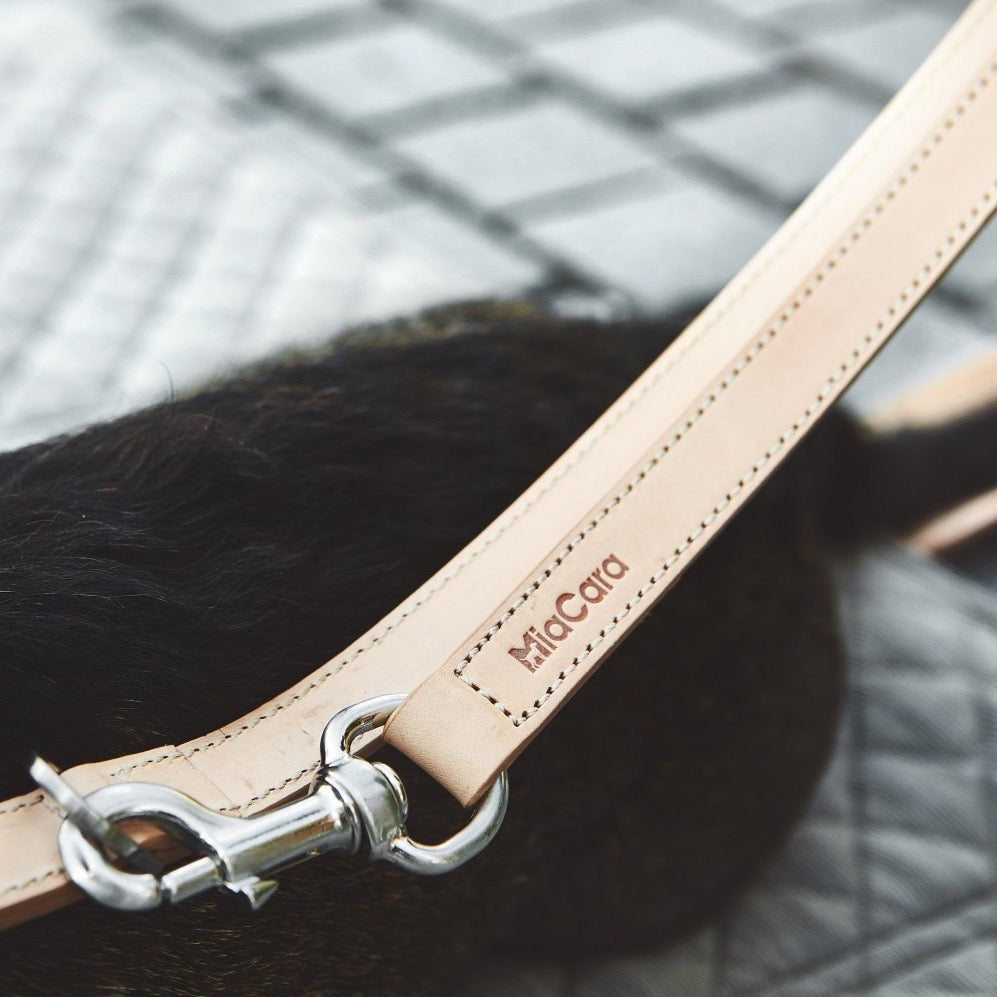 Miacara Leather Dog Lead Natural