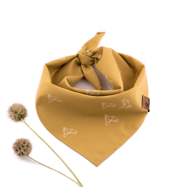 Puppylicious luxury yellow dog bandana Fred